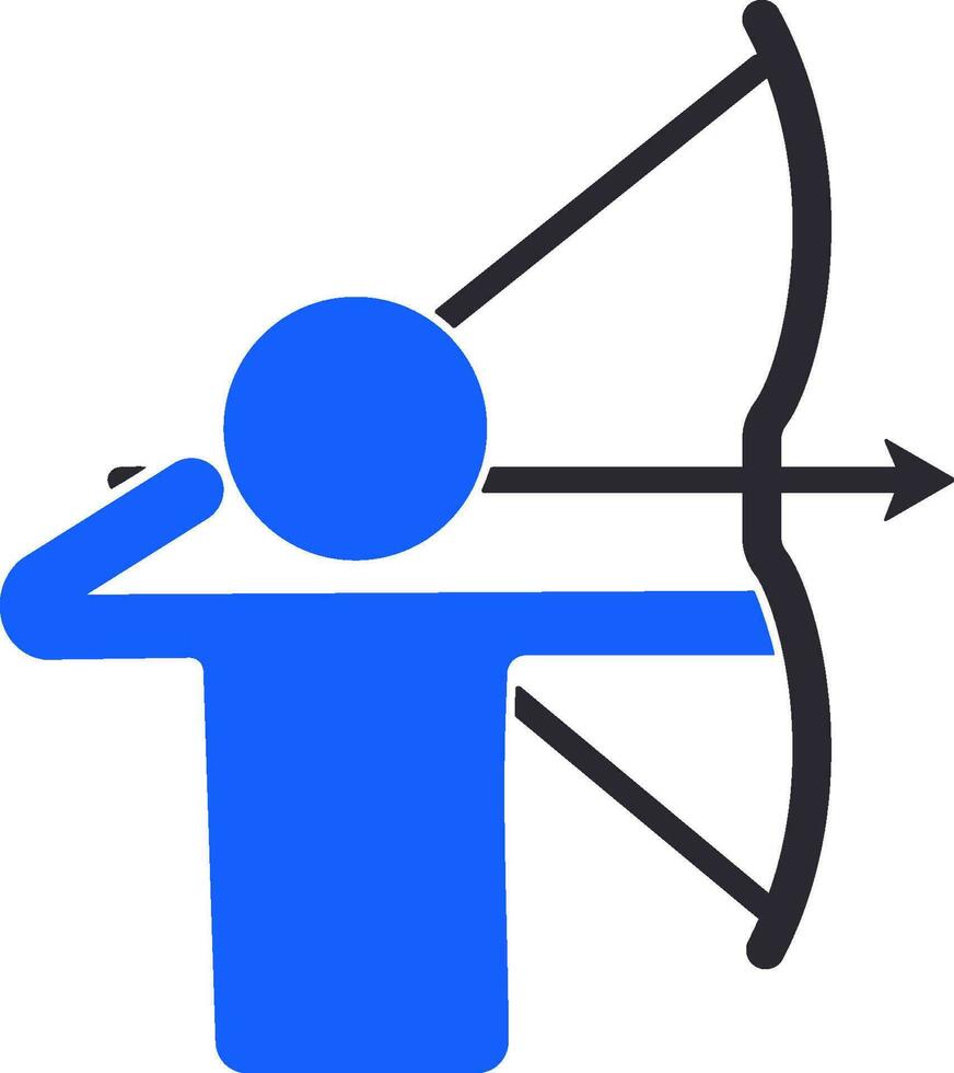 Zeichen oder Symbol von Bogenschütze. vektor