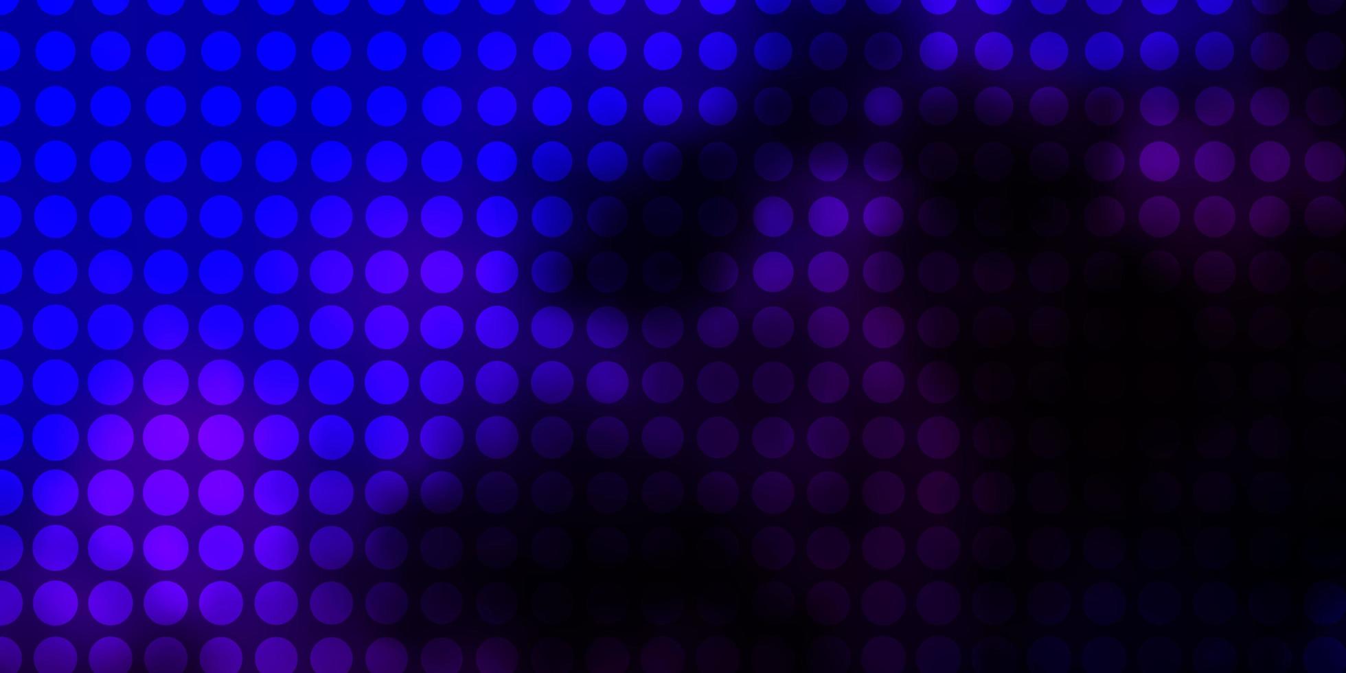 Dunkelrosa blauer Vektorhintergrund mit Kreisen bunte Illustration mit Farbverlaufspunkten im Naturstilmuster für Broschüren-Broschüren vektor