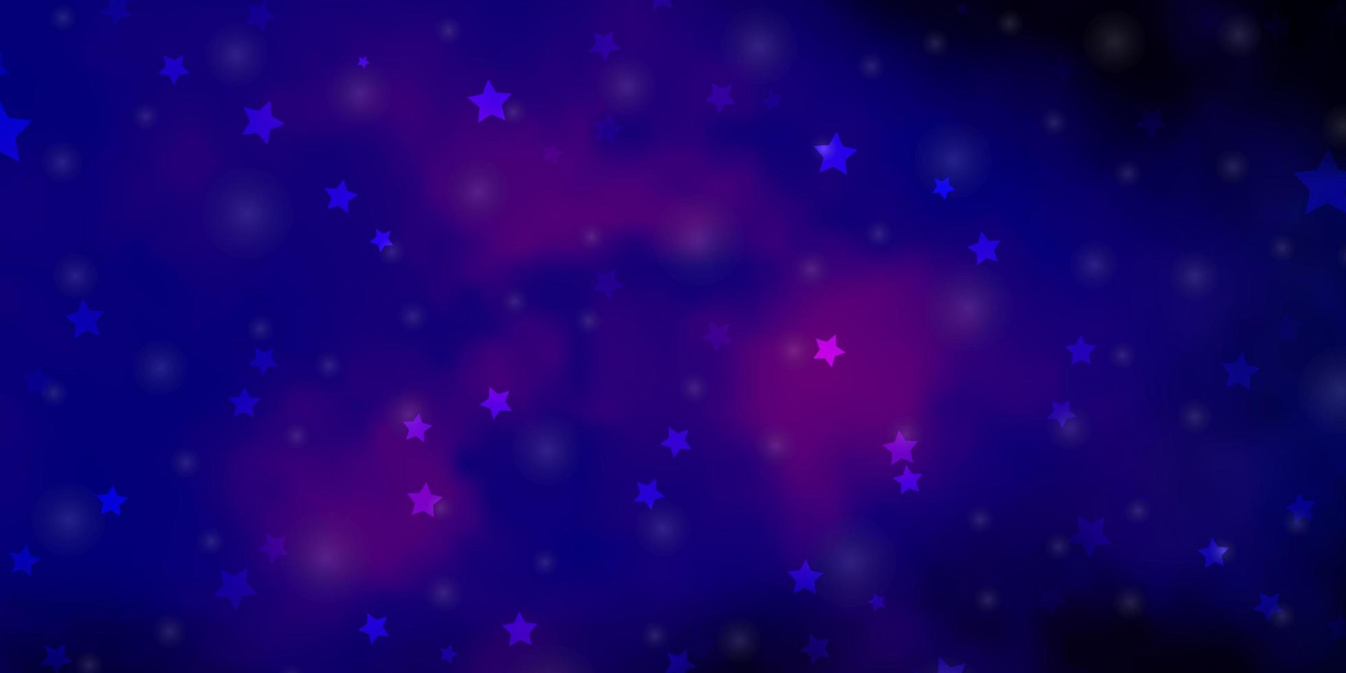 Dunkelrosa blaue Vektortextur mit schönen Sternen moderne geometrische abstrakte Illustration mit Sternenthema für Handys vektor
