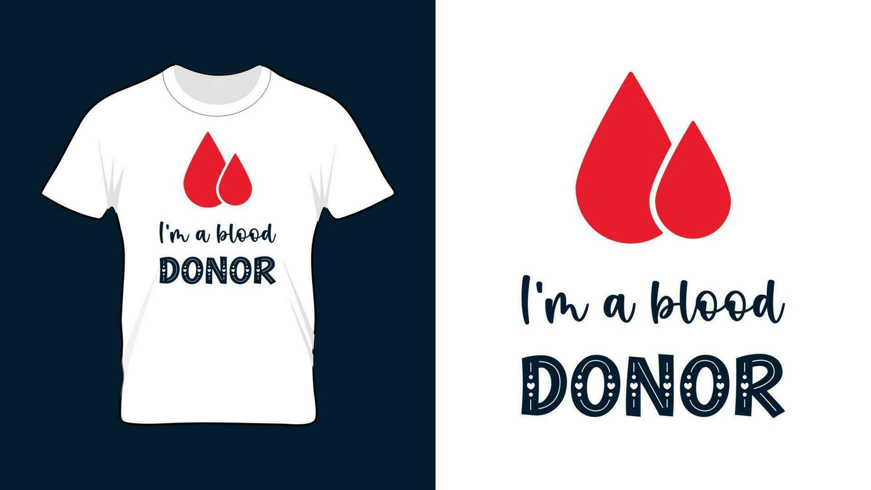 ich bin ein Blut Spender - - Welt Blut Spender Tag T-Shirt Design vektor