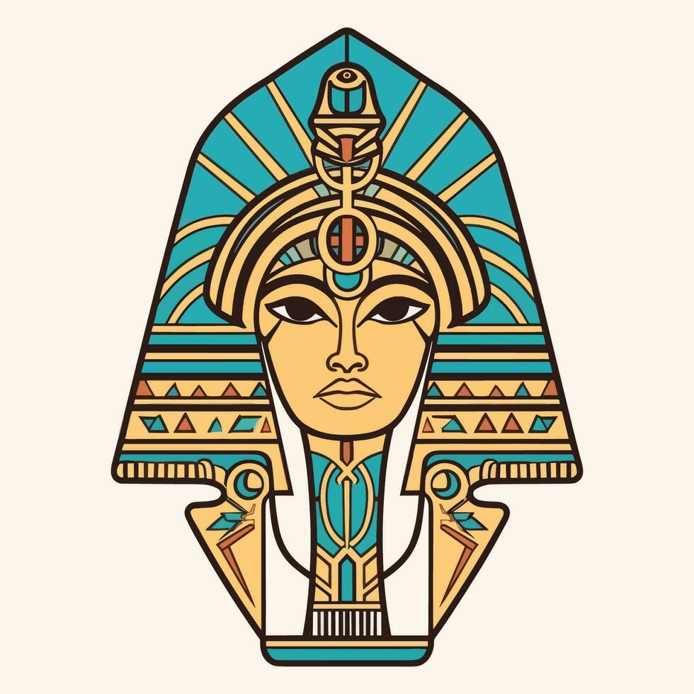 egypten cleopatra illustration är kunglig och fängslande, perfekt för mönster den där förkroppsliga kraft och styrka vektor