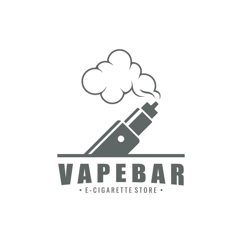 vape eller e-cigarett logotyp mall vektor