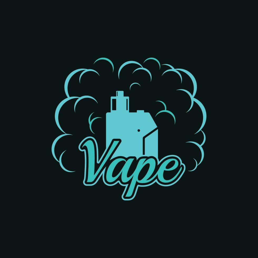 vape eller e-cigarett logotyp mall vektor