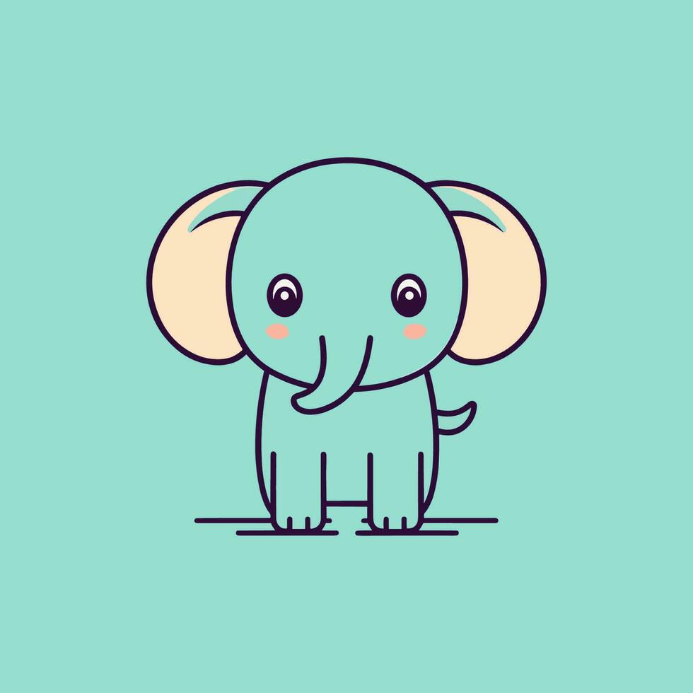 detta söt söt elefant illustration är perfekt för några projekt den där behov ett förtjusande Rör. vektor