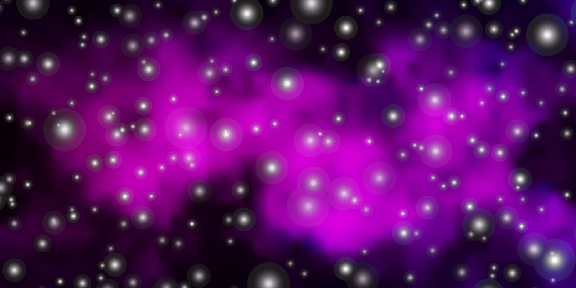 dunkelrosa Vektor-Layout mit hellen Sternen bunte Illustration im abstrakten Stil mit Farbverlauf Sternenmuster zum Verpacken von Geschenken vektor