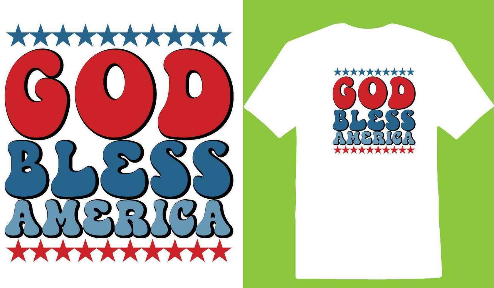 Gud välsigna Amerika t-shirt vektor