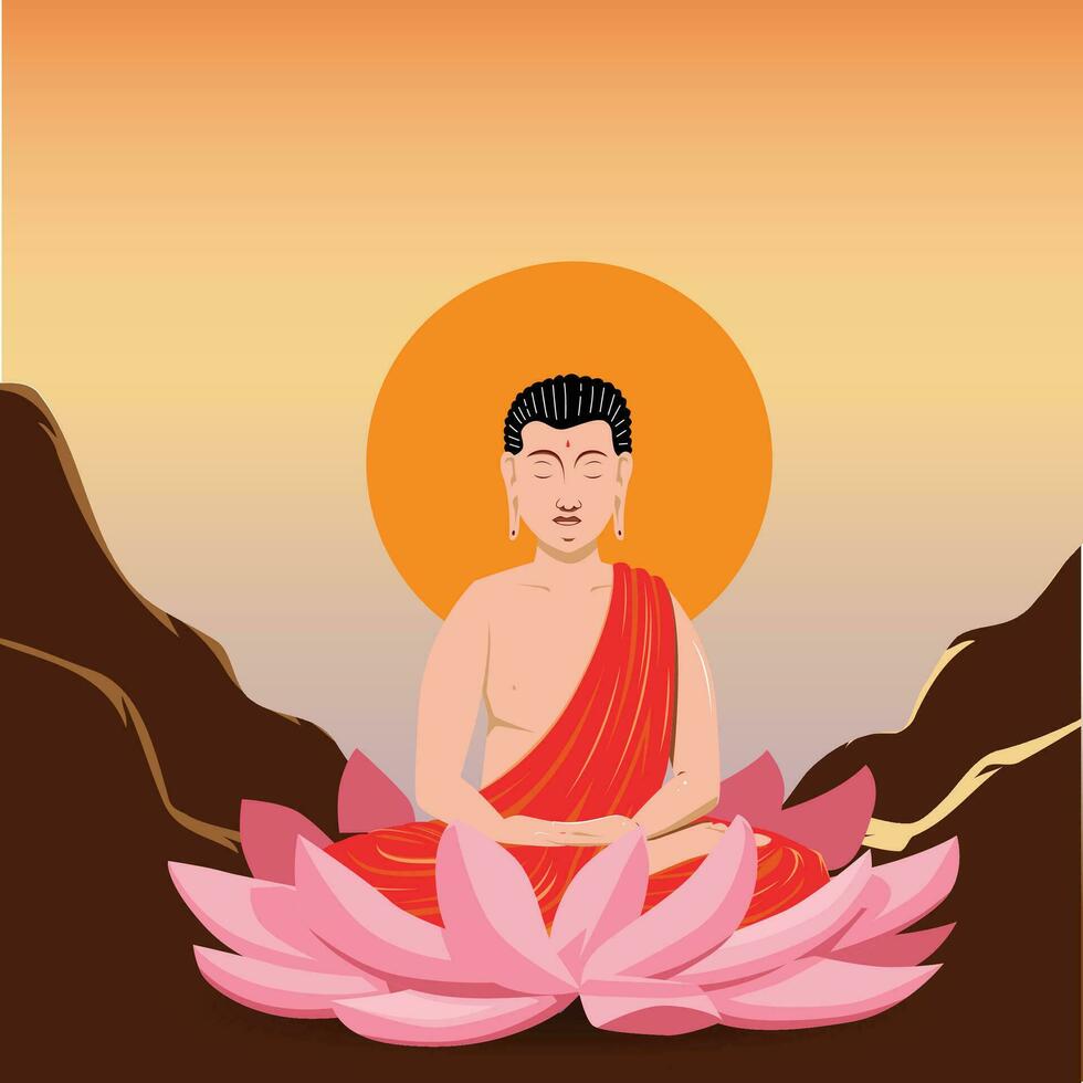 fri vektor hand dragen mahavir jayanti illustration