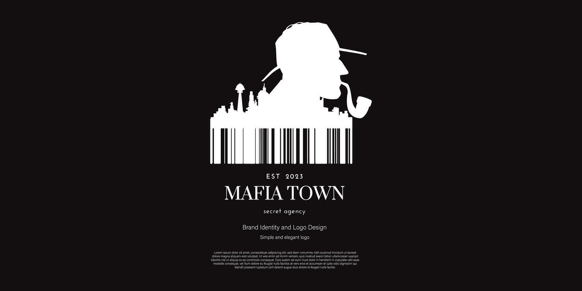 Mafia Stadt, Dorf Logo Design zum Sonstiges Marke vektor