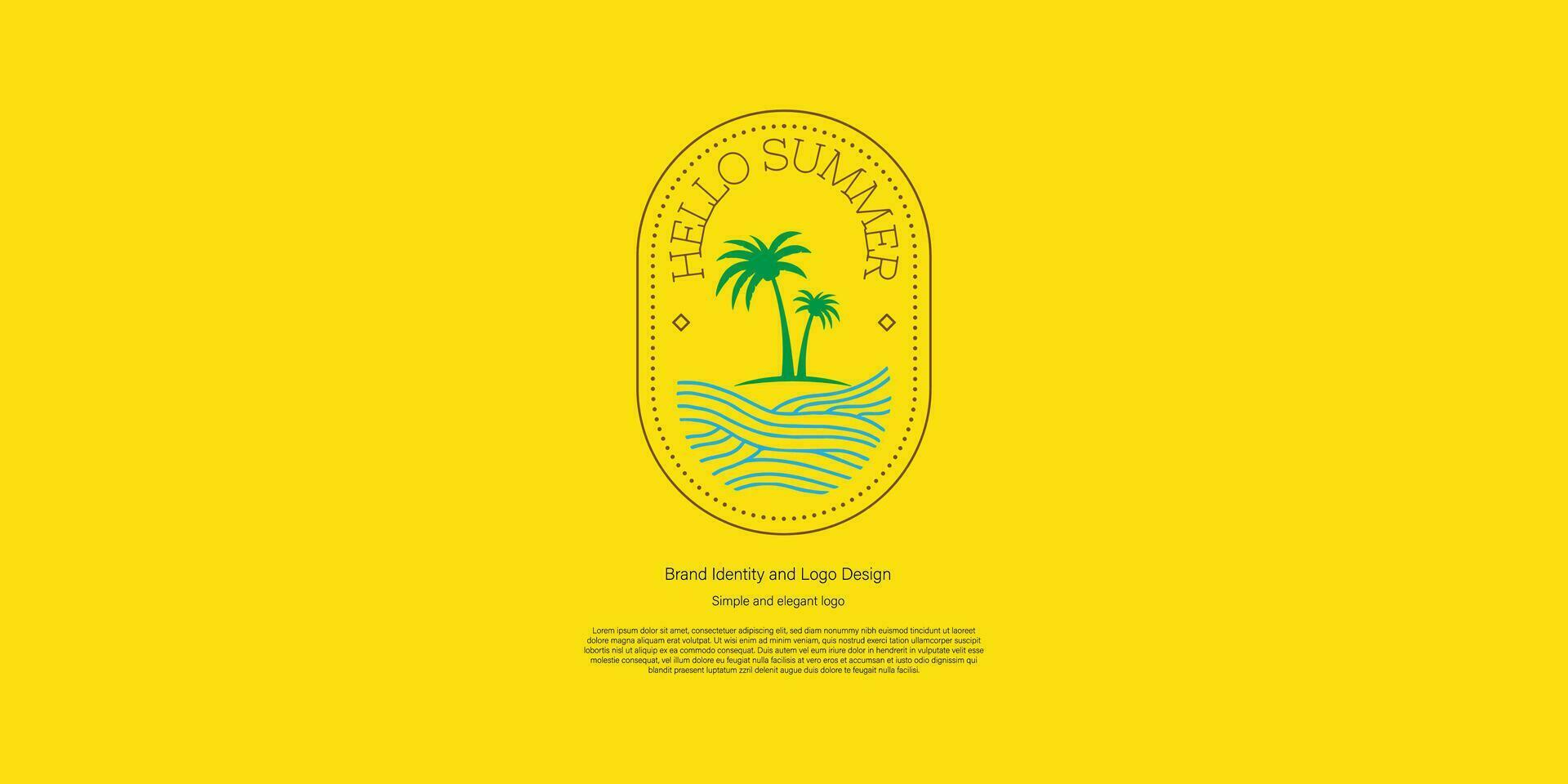 Sommer- Veranstaltung Logo Design zum Urlaub Jahreszeit und Sommer- vektor