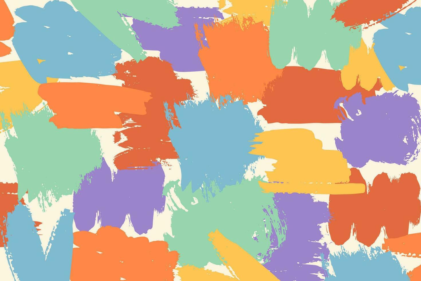 künstlerisch abstrakt Hintergrund mit Regenbogen farbig Bürste Schläge. zeitgenössisch Kunst Hintergrund. naiv Hand gezeichnet Banner Vorlage. modern malen. vektor