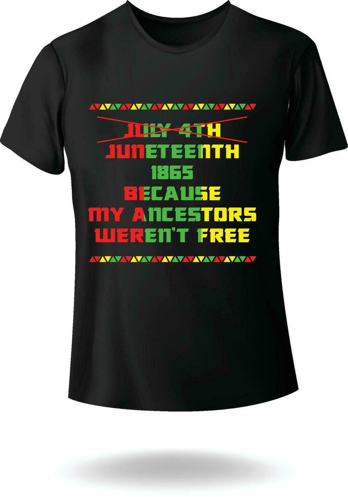 juni 1865 eftersom min förfäder vi är det inte fri typografi vektor tshirt design, afrikansk amerikaner, svart historia