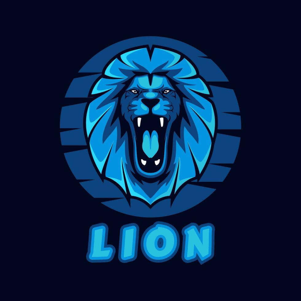 Löwenkopf Maskottchen Logo vektor