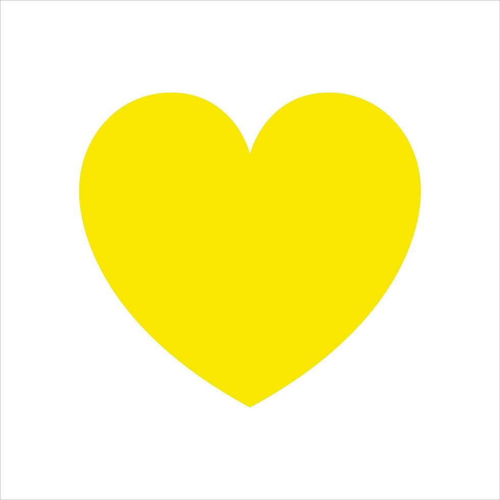 Gelb Herz Illustration isoliert Vektor
