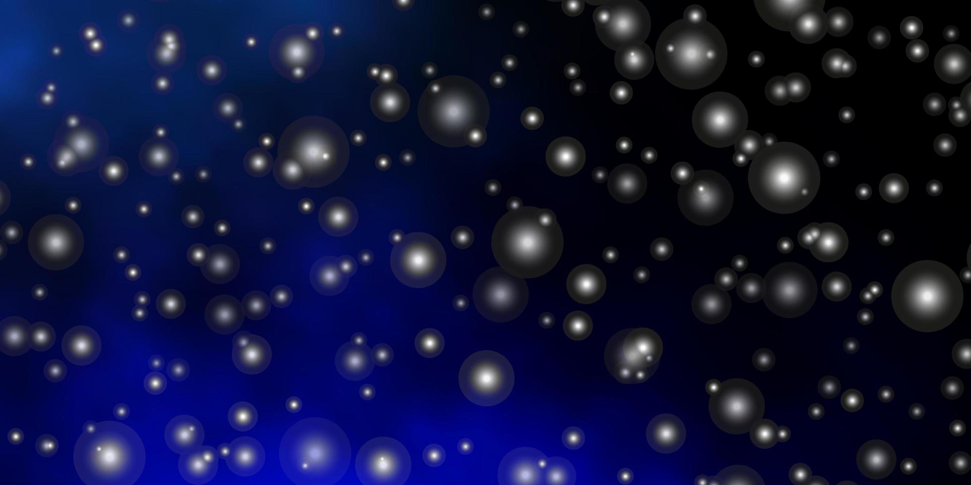 mörkblå vektorbakgrund med färgglada stjärnor dekorativ illustration med stjärnor på abstrakt mallmönster för målsidor för webbplatser vektor
