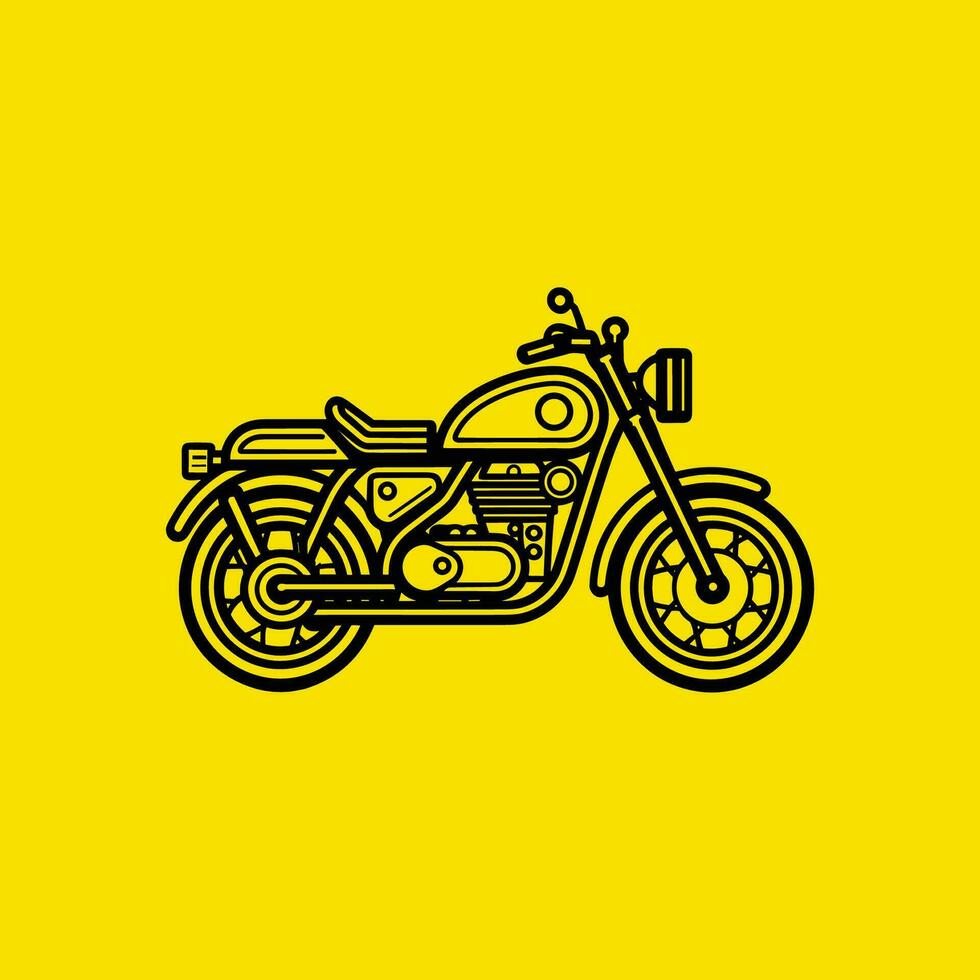 Vektor Illustration mit Motorrad. Vektor skizzieren