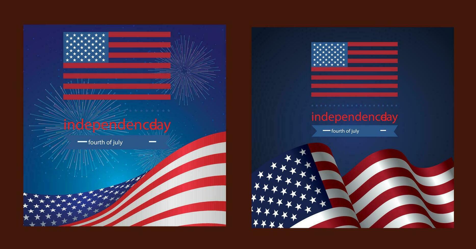 Post Sozial Medien Unabhängigkeit Tag im vereinigt Zustände von Amerika 4 .. Juli vektor