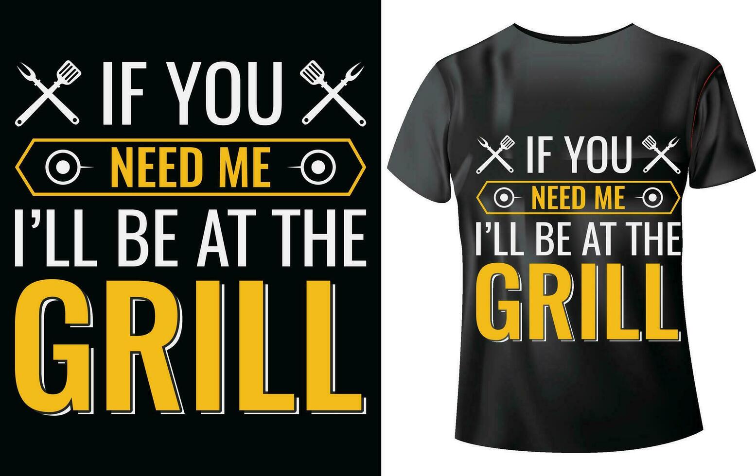 Grill-T-Shirt-Design vektor