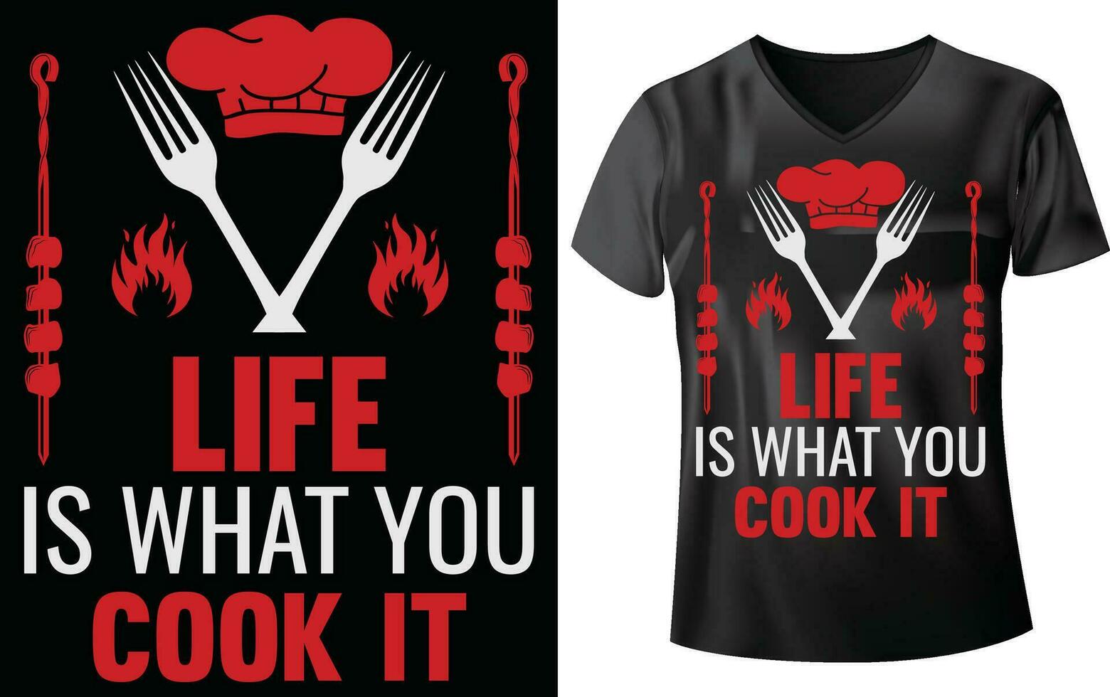 Grill-T-Shirt-Design vektor