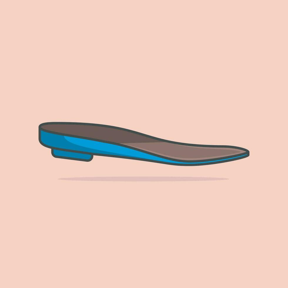 komfortabel Schuhe Bogen Unterstützung Einlegesohlen Vektor Illustration.