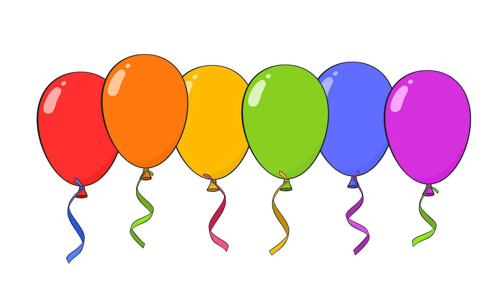 bunt Luftballons im Farbe von lgbt Flagge vektor