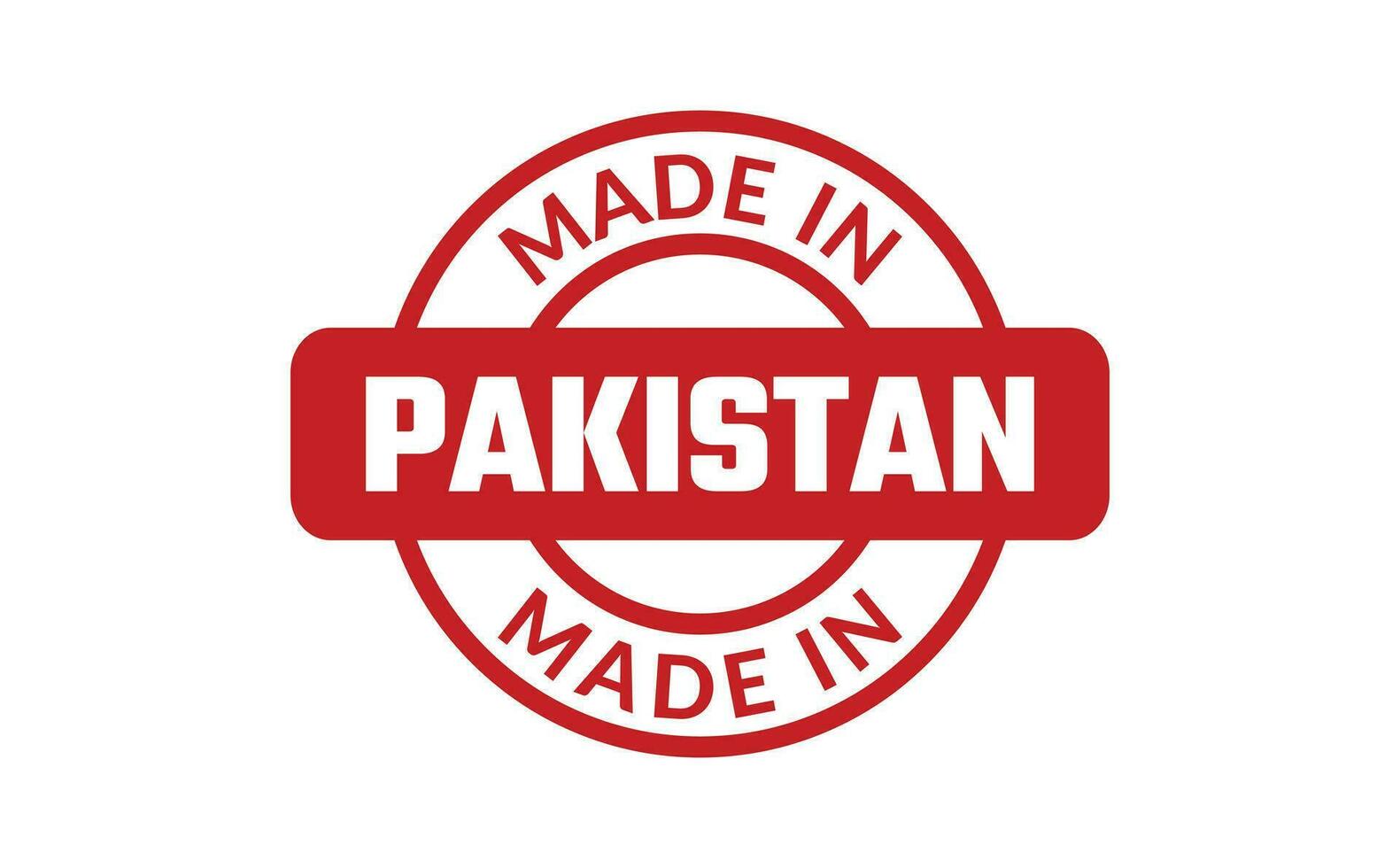 gemacht im Pakistan Gummi Briefmarke vektor