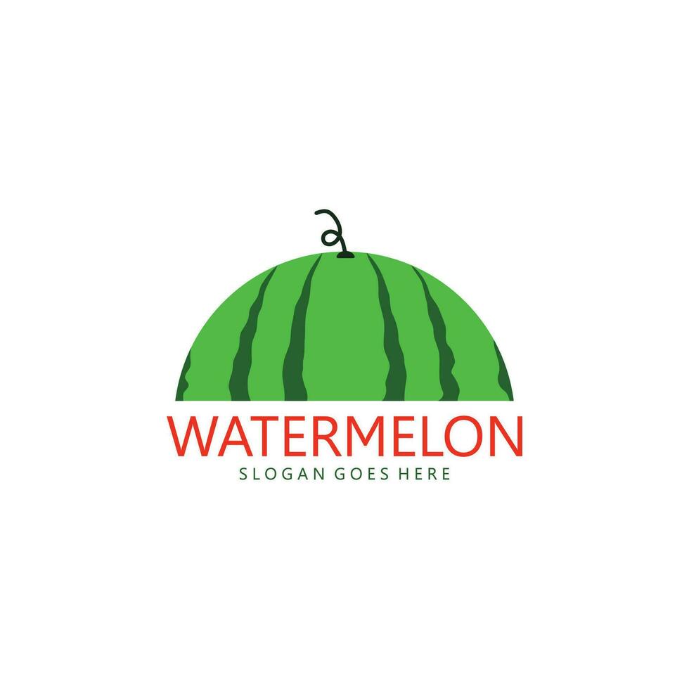 frisch Wassermelone Obst Vektor Logo Vorlage