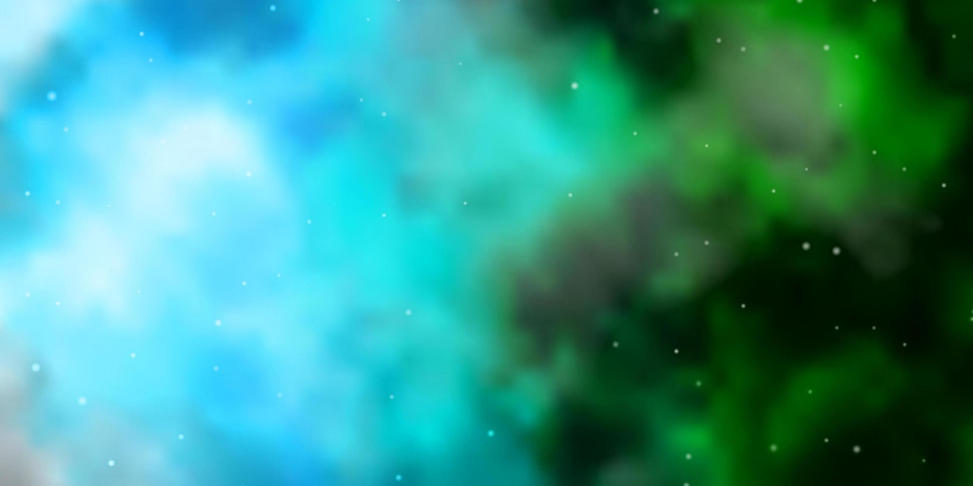 Hellblau-grüner Vektorhintergrund mit bunten Sternen verwischen dekoratives Design im einfachen Stil mit Sternen bestes Design für Ihr Werbeplakatbanner vektor