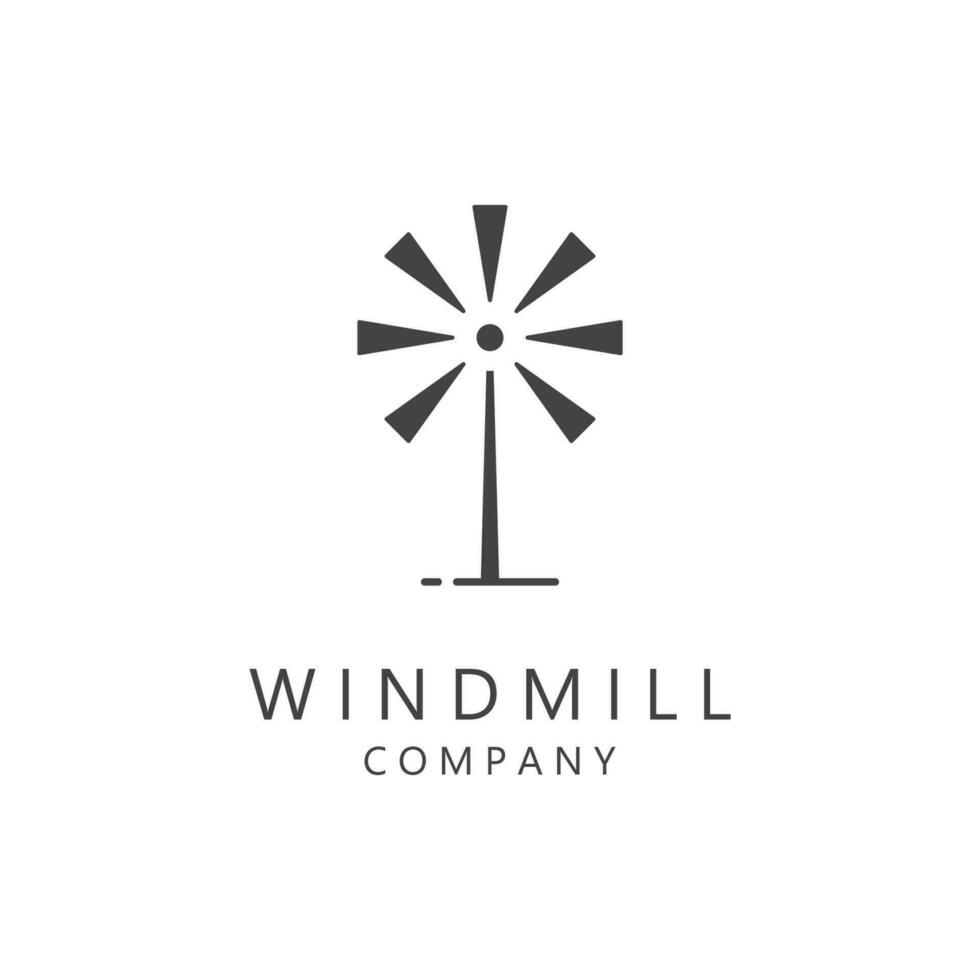 Windmühle Logo Vorlage vektor