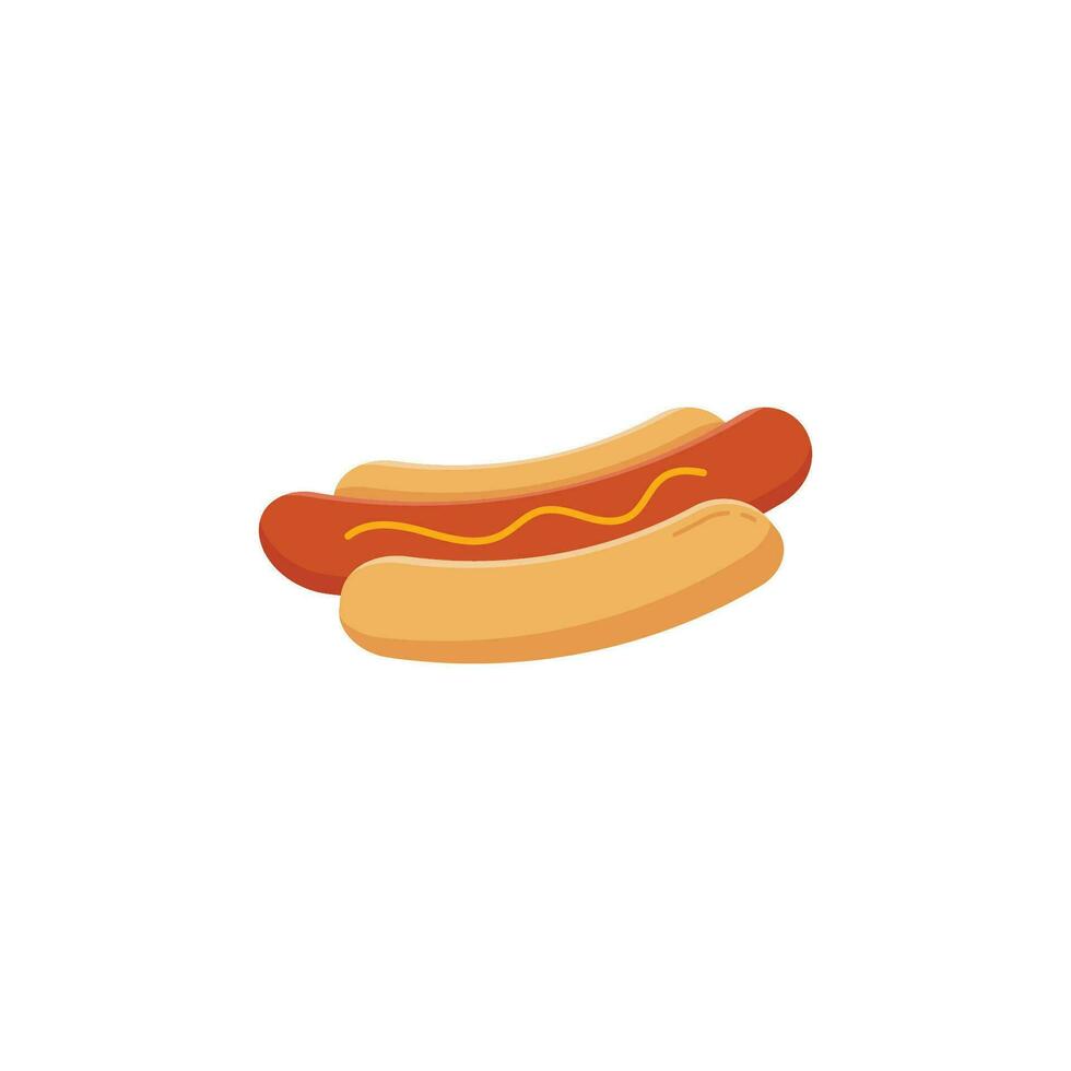 heiß Hund Illustration Logo Vorlage mit einfach Konzept vektor