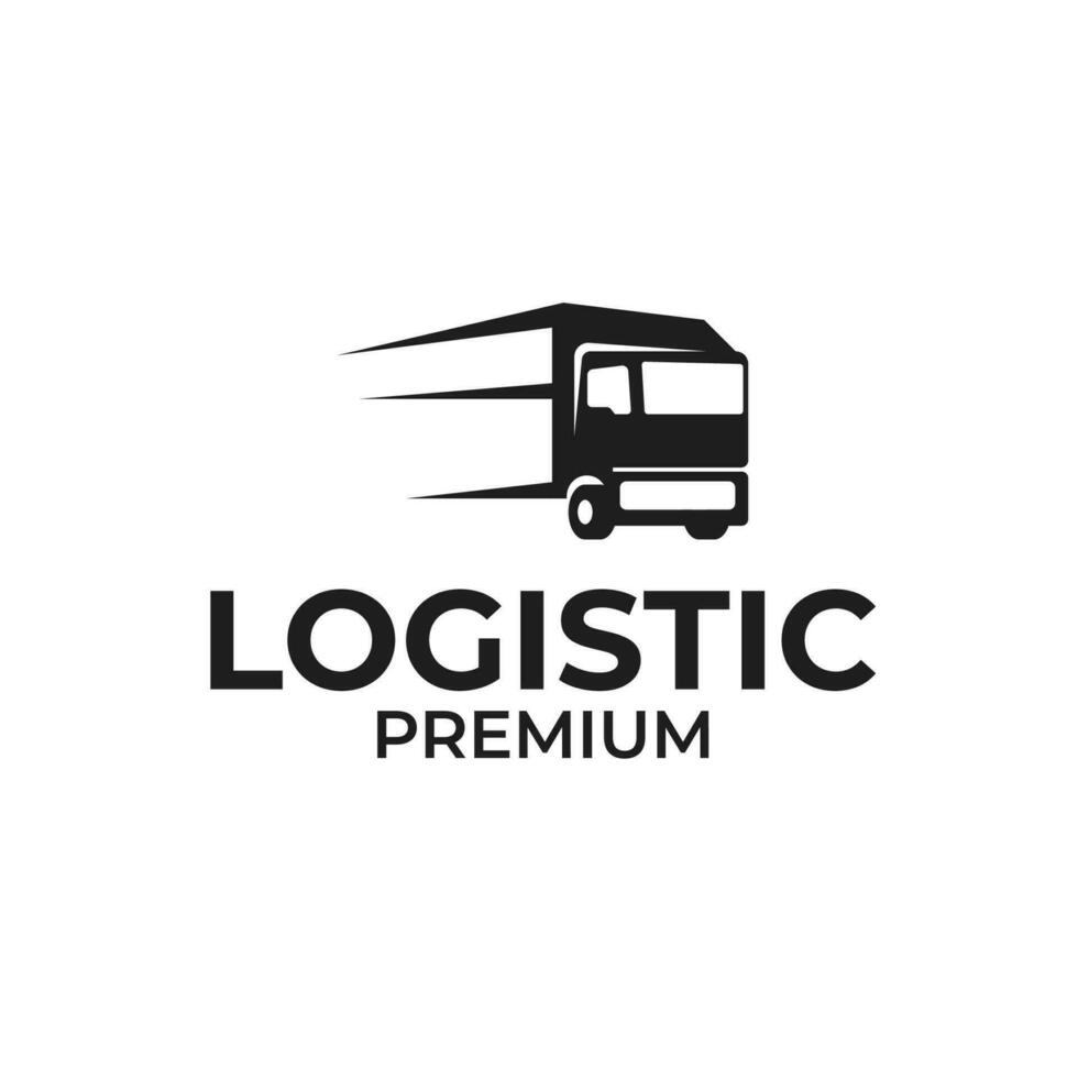 snabb leverans logistisk lastbil logotyp design begrepp vektor illustration symbol ikon