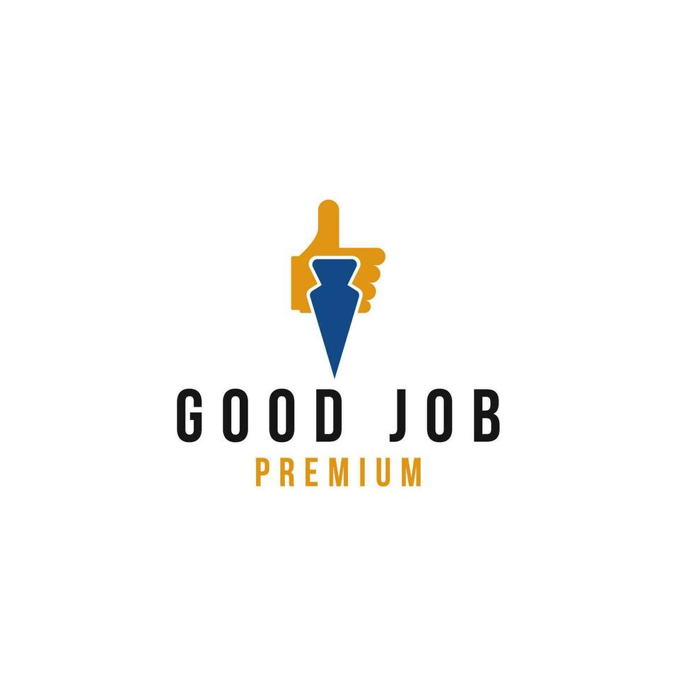 gut Job Logo Design Konzept Vektor Illustration Symbol Symbol