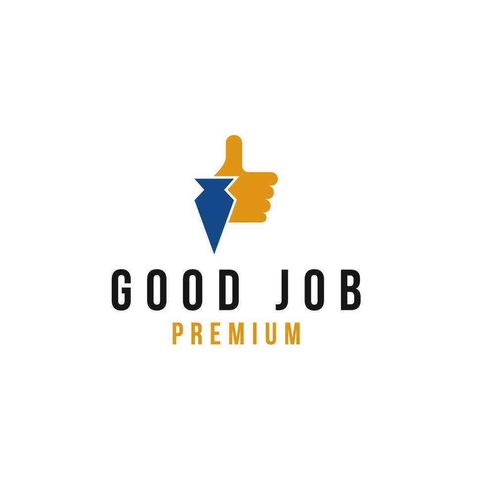 gut Job Logo Design Konzept Vektor Illustration Symbol Symbol