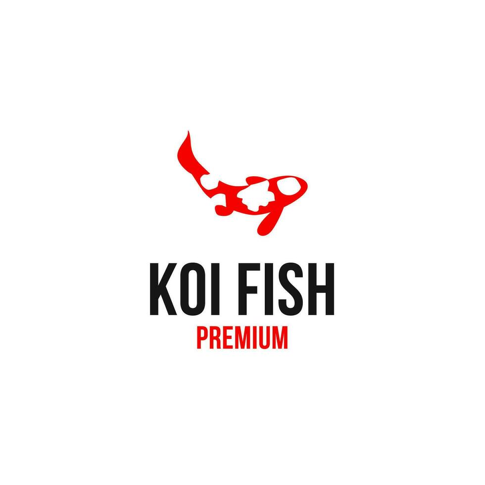 koi fisk logotyp design vektor begrepp illustration aning