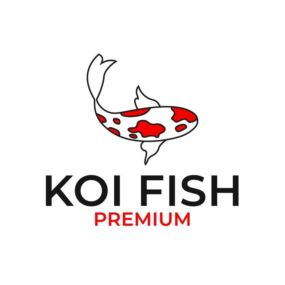 Koi Fisch Logo Design Vektor Konzept Illustration Idee