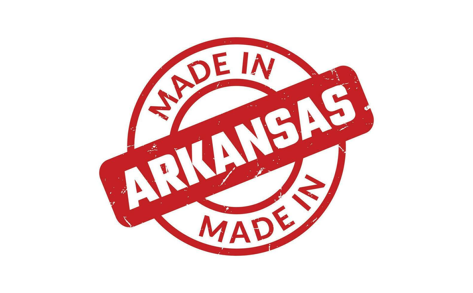 gemacht im Arkansas Gummi Briefmarke vektor