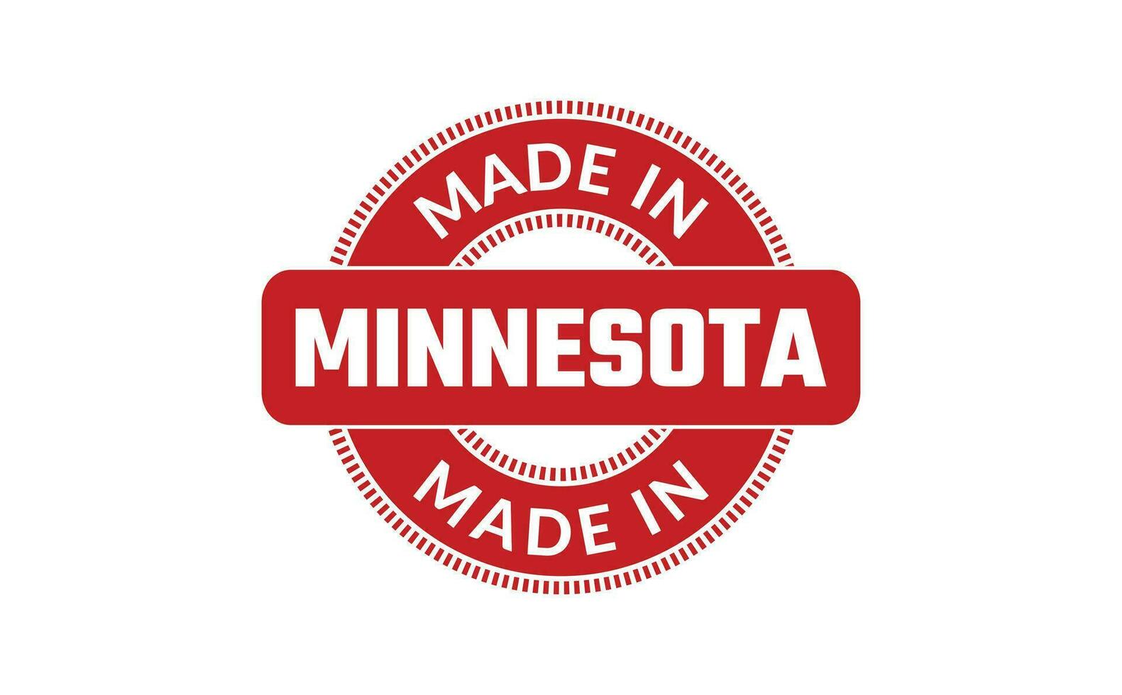 gemacht im Minnesota Gummi Briefmarke vektor