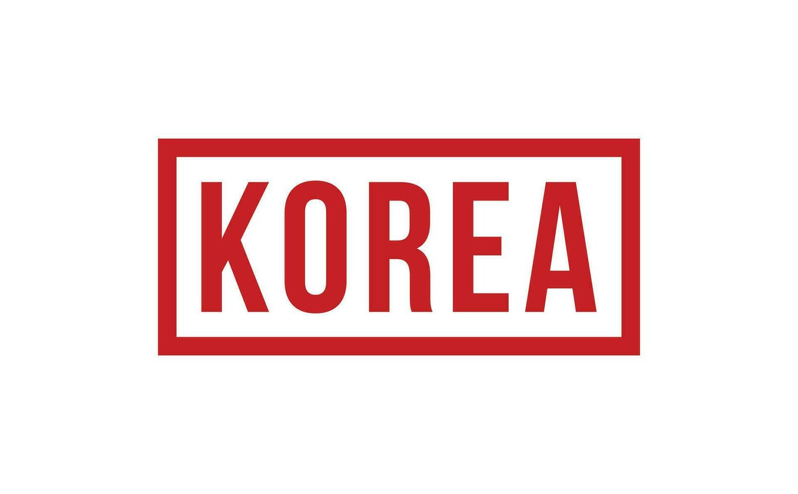 Korea Gummi Briefmarke Siegel Vektor