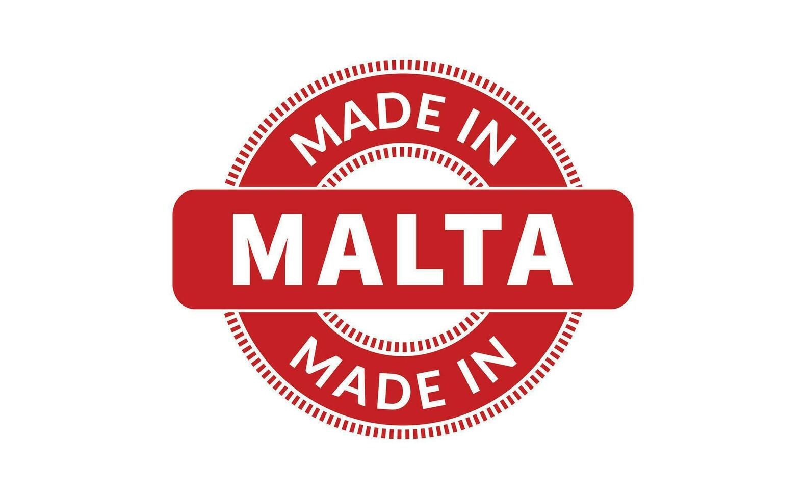 gemacht im Malta Gummi Briefmarke vektor
