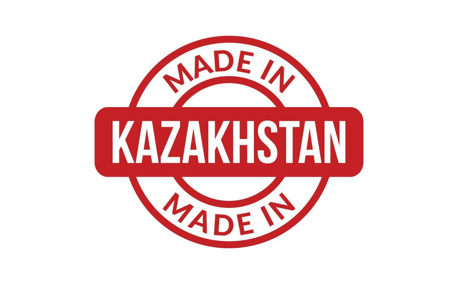 gemacht im Kasachstan Gummi Briefmarke vektor