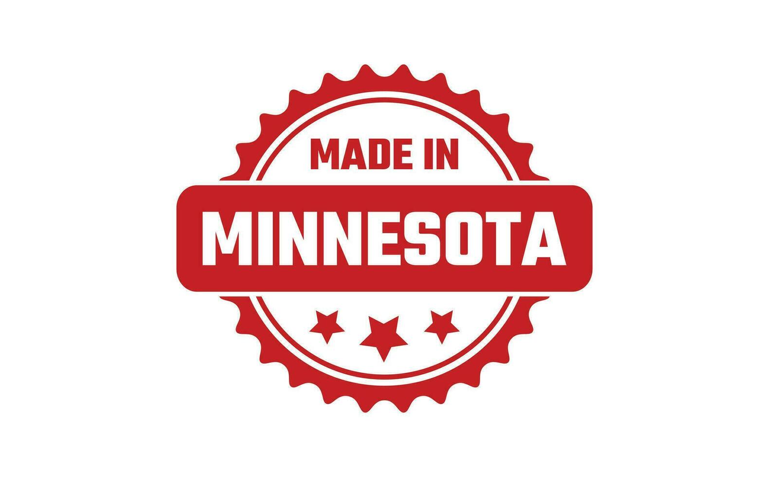 gemacht im Minnesota Gummi Briefmarke vektor