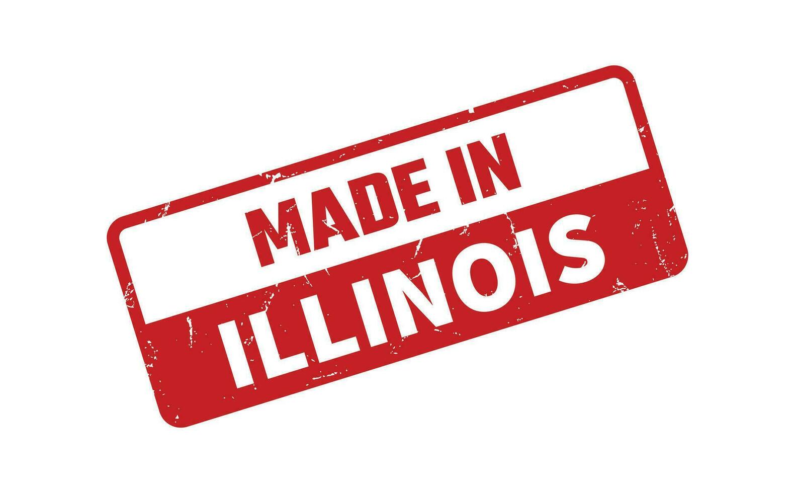 gemacht im Illinois Gummi Briefmarke vektor