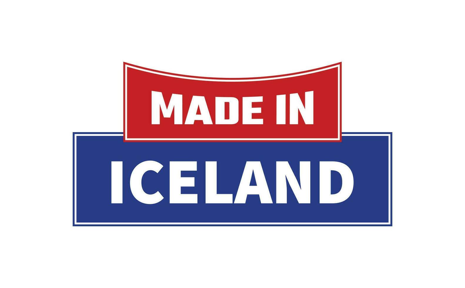 gemacht im Island Siegel Vektor