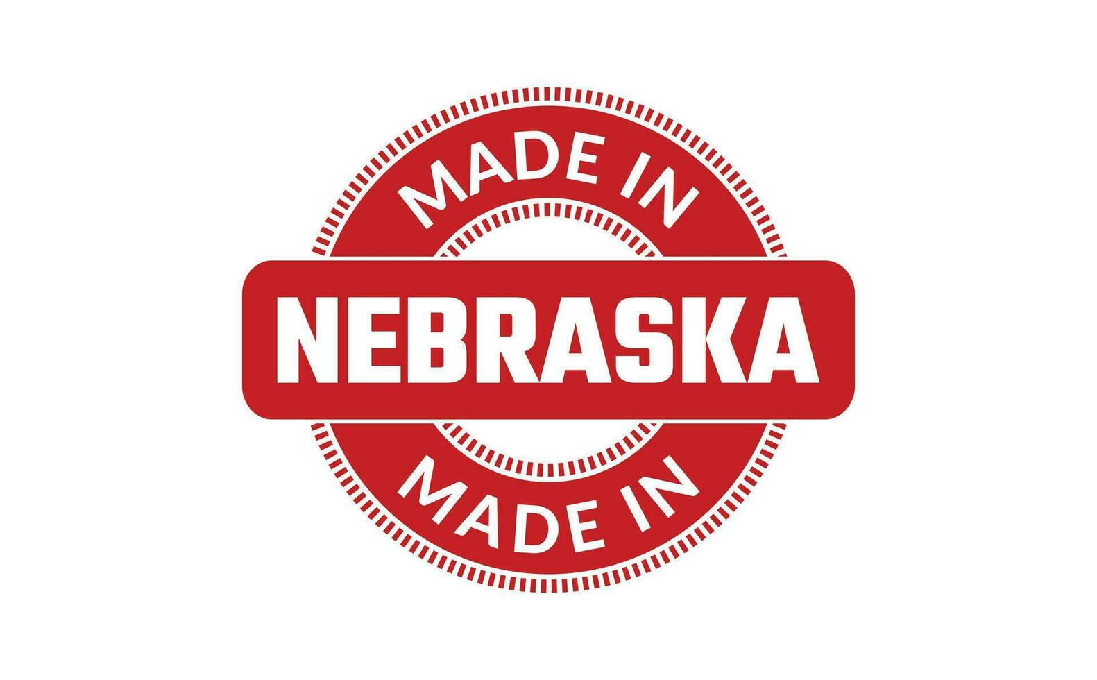 gemacht im Nebraska Gummi Briefmarke vektor