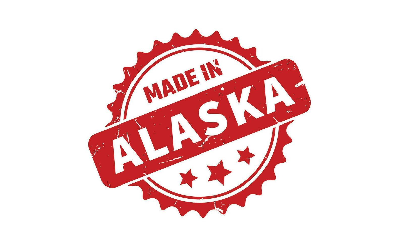 gemacht im Alaska Gummi Briefmarke vektor