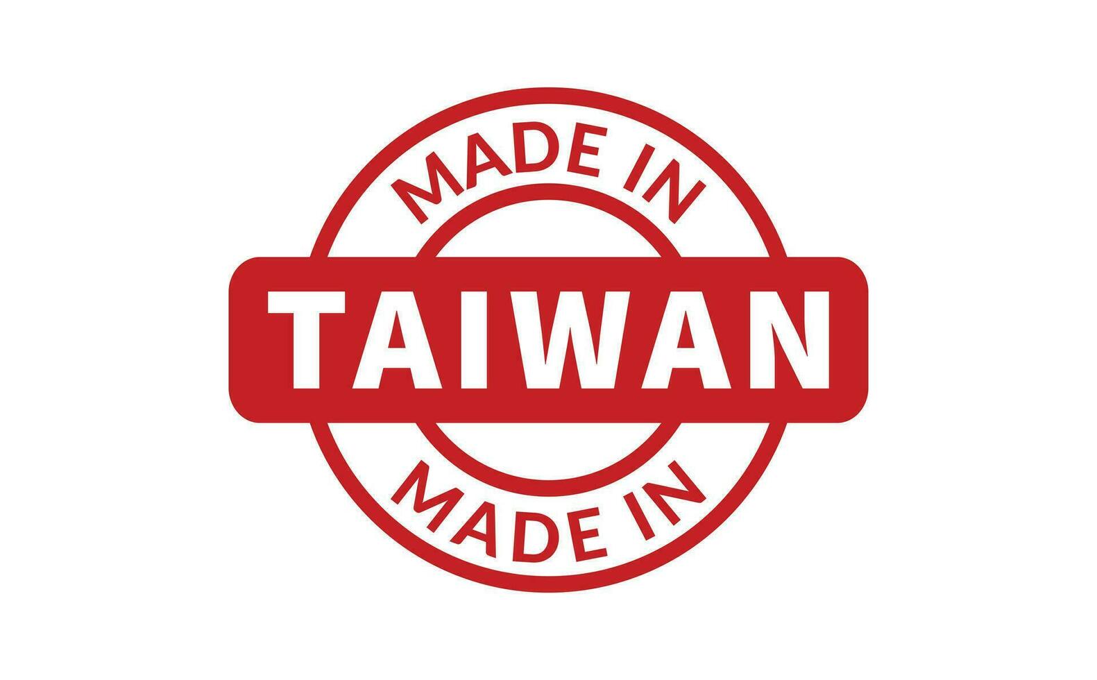 gemacht im Taiwan Gummi Briefmarke vektor