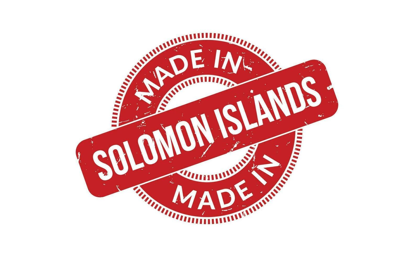 gemacht im Solomon Inseln Gummi Briefmarke vektor