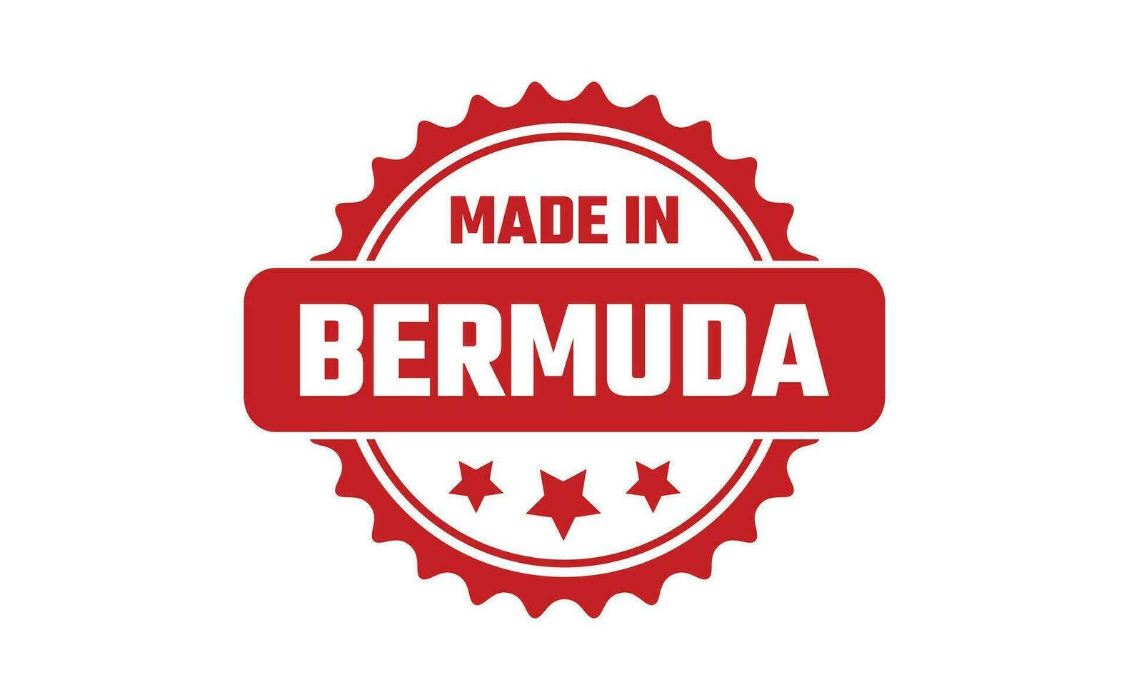 gemacht im Bermudas Gummi Briefmarke vektor