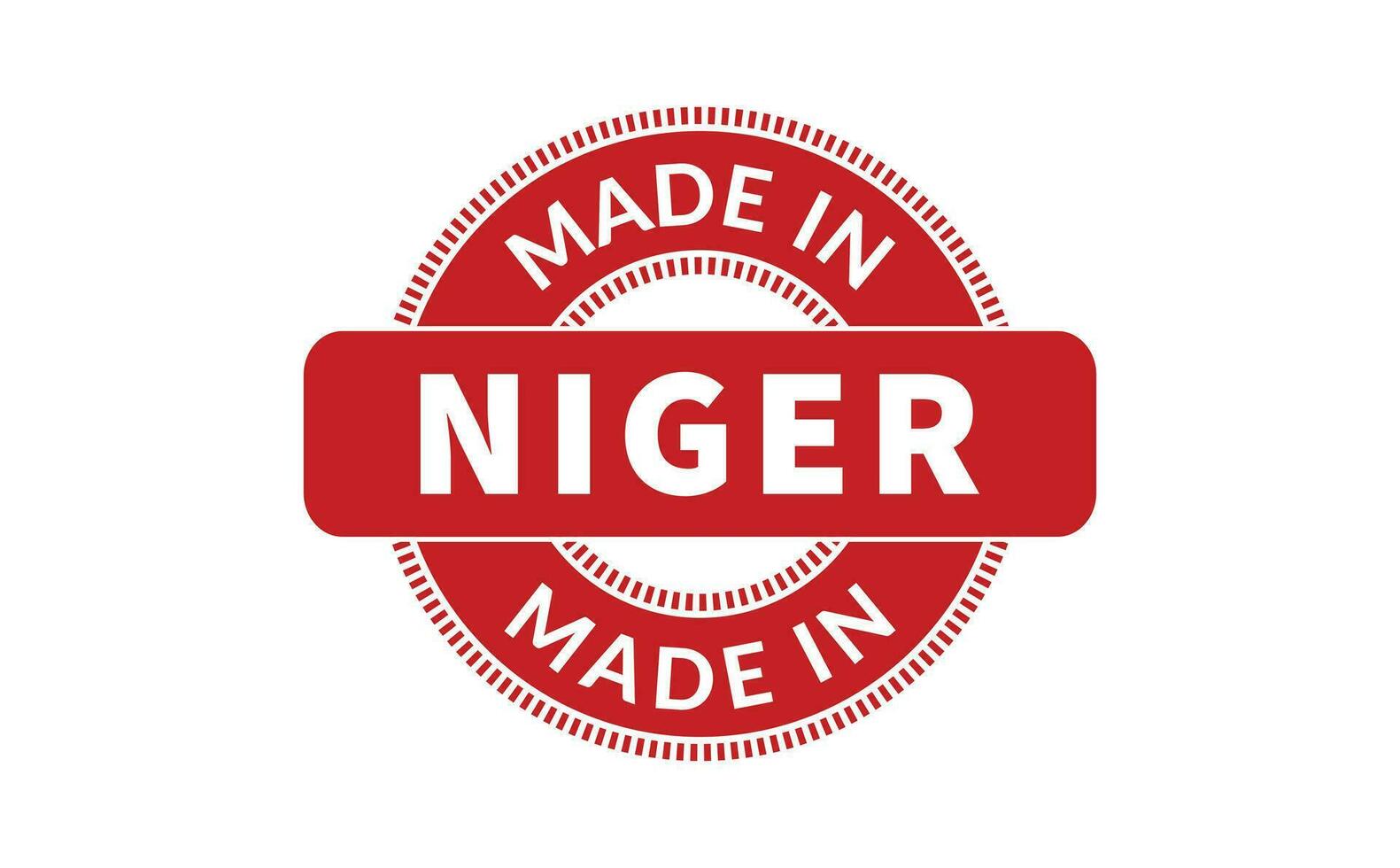 gemacht im Niger Gummi Briefmarke vektor