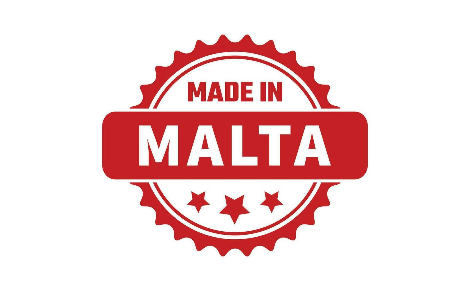 gemacht im Malta Gummi Briefmarke vektor