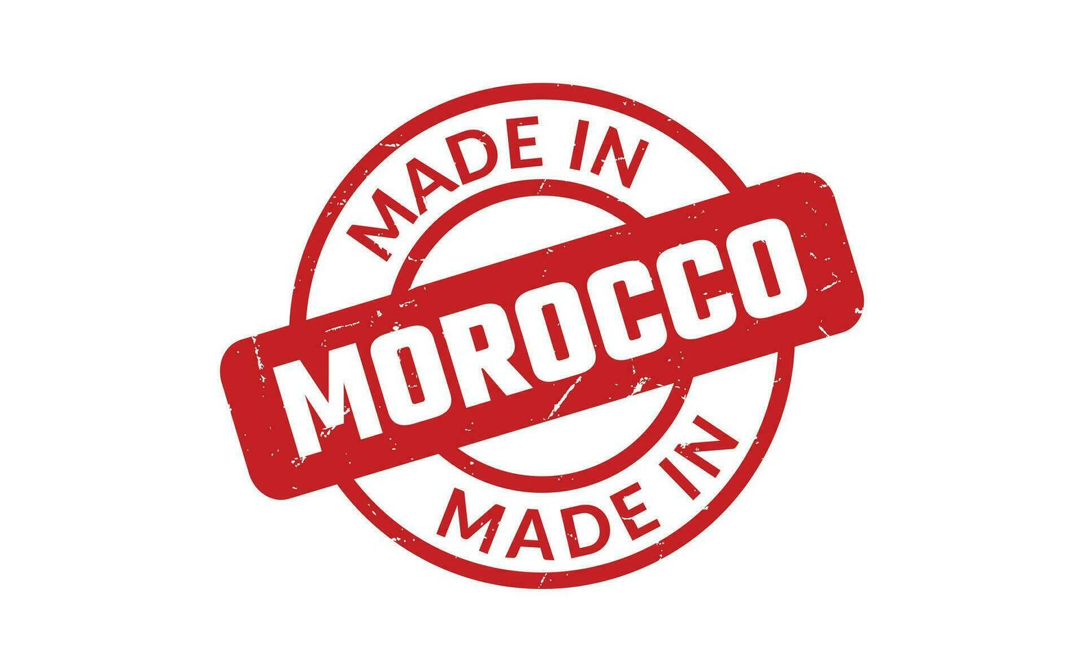 gemacht im Marokko Gummi Briefmarke vektor